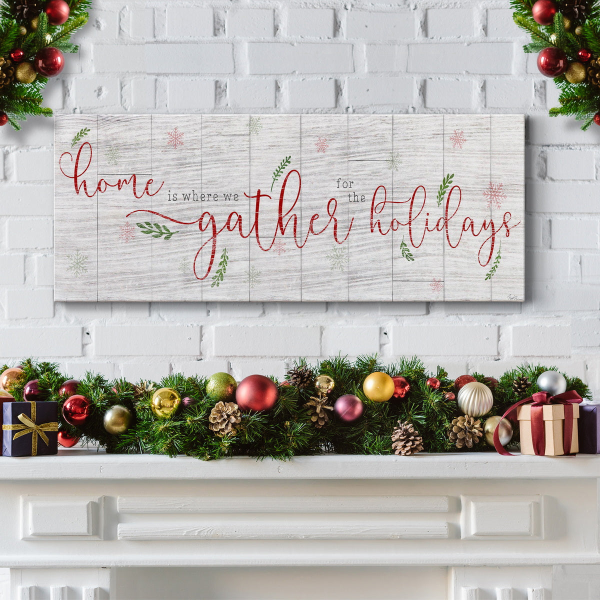 Holidays Gather Premium Gallery Wrapped Canvas - Ready to Hang