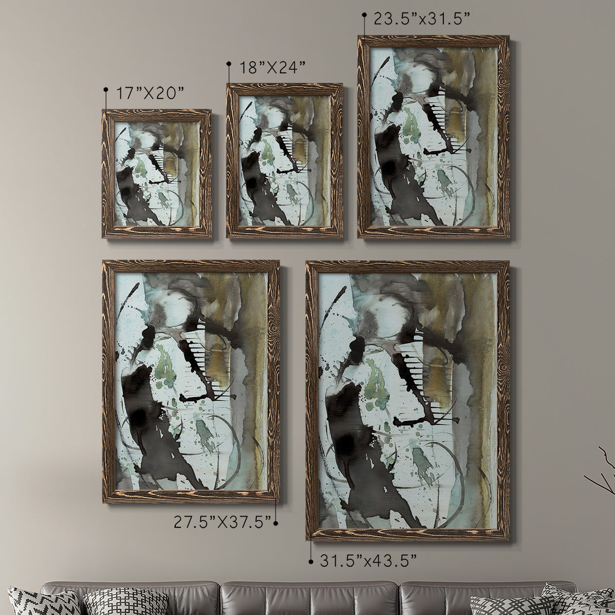 Lyrical Abstract I - Premium Framed Canvas 2 Piece Set - Ready to Hang