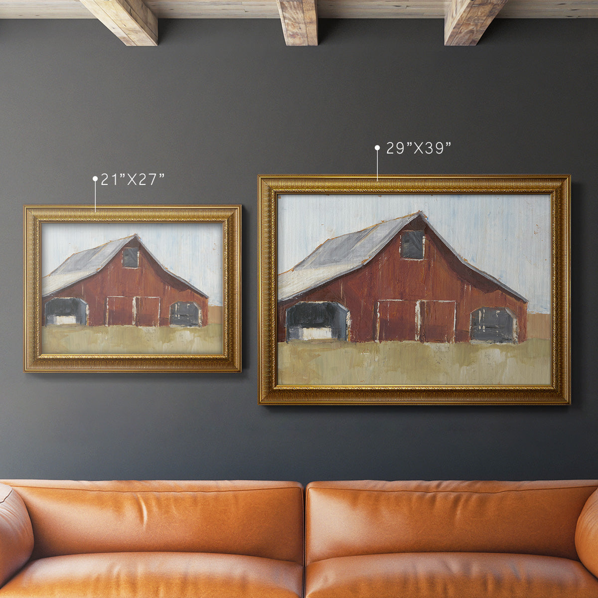 Rustic Red Barn I Premium Framed Canvas- Ready to Hang