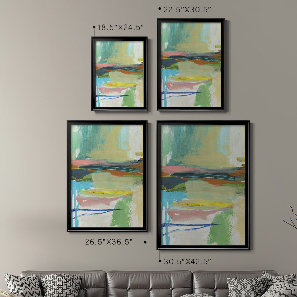 Radiant Horizon III - Modern Framed Canvas Print