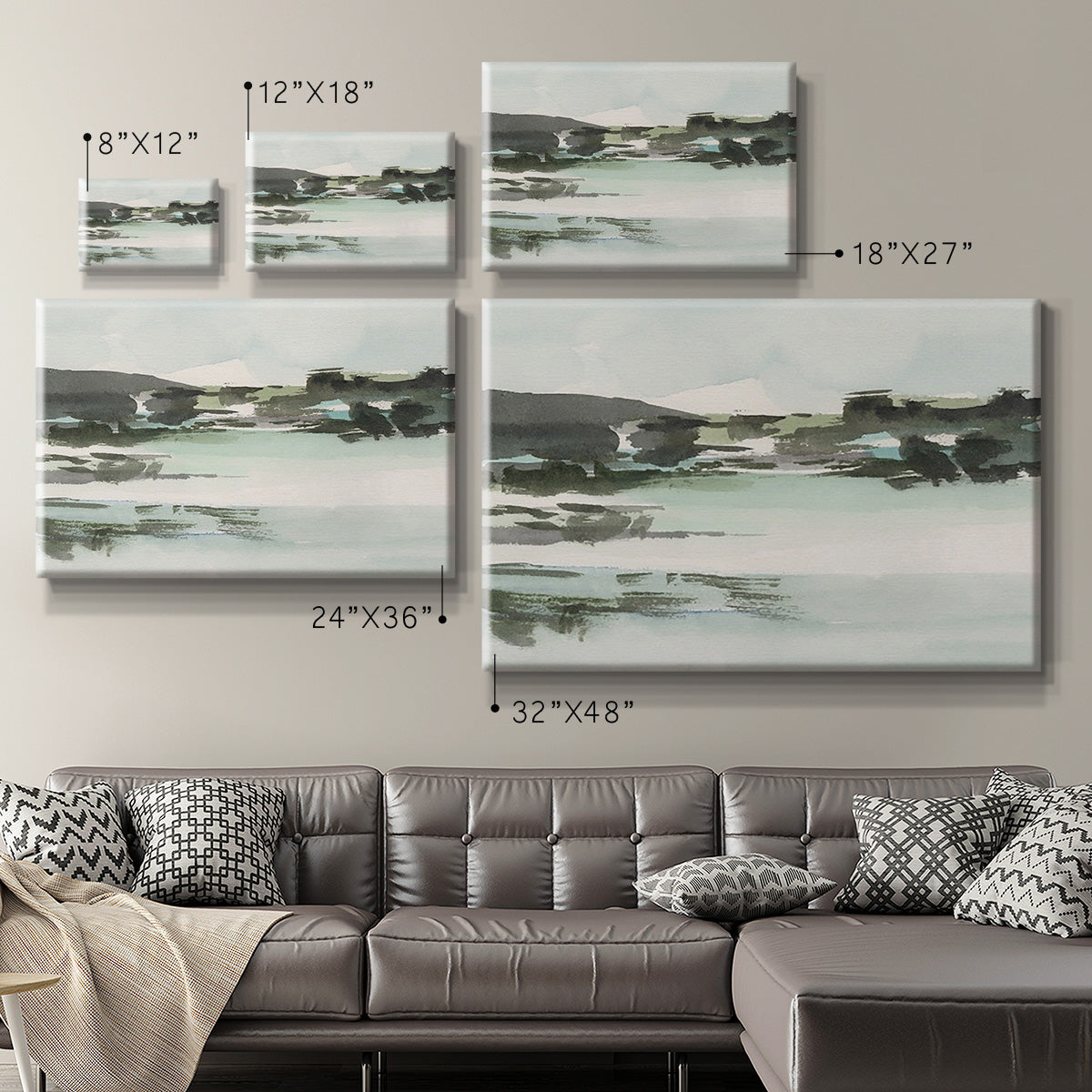 Turquoise Marsh II Premium Gallery Wrapped Canvas - Ready to Hang