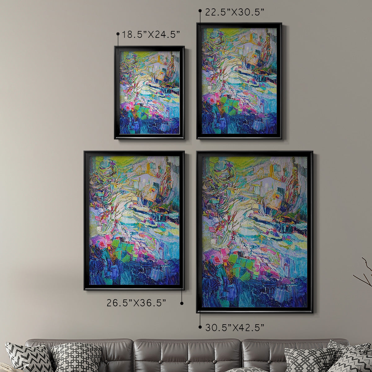 Gathering up the Goddess III - Modern Framed Canvas Print