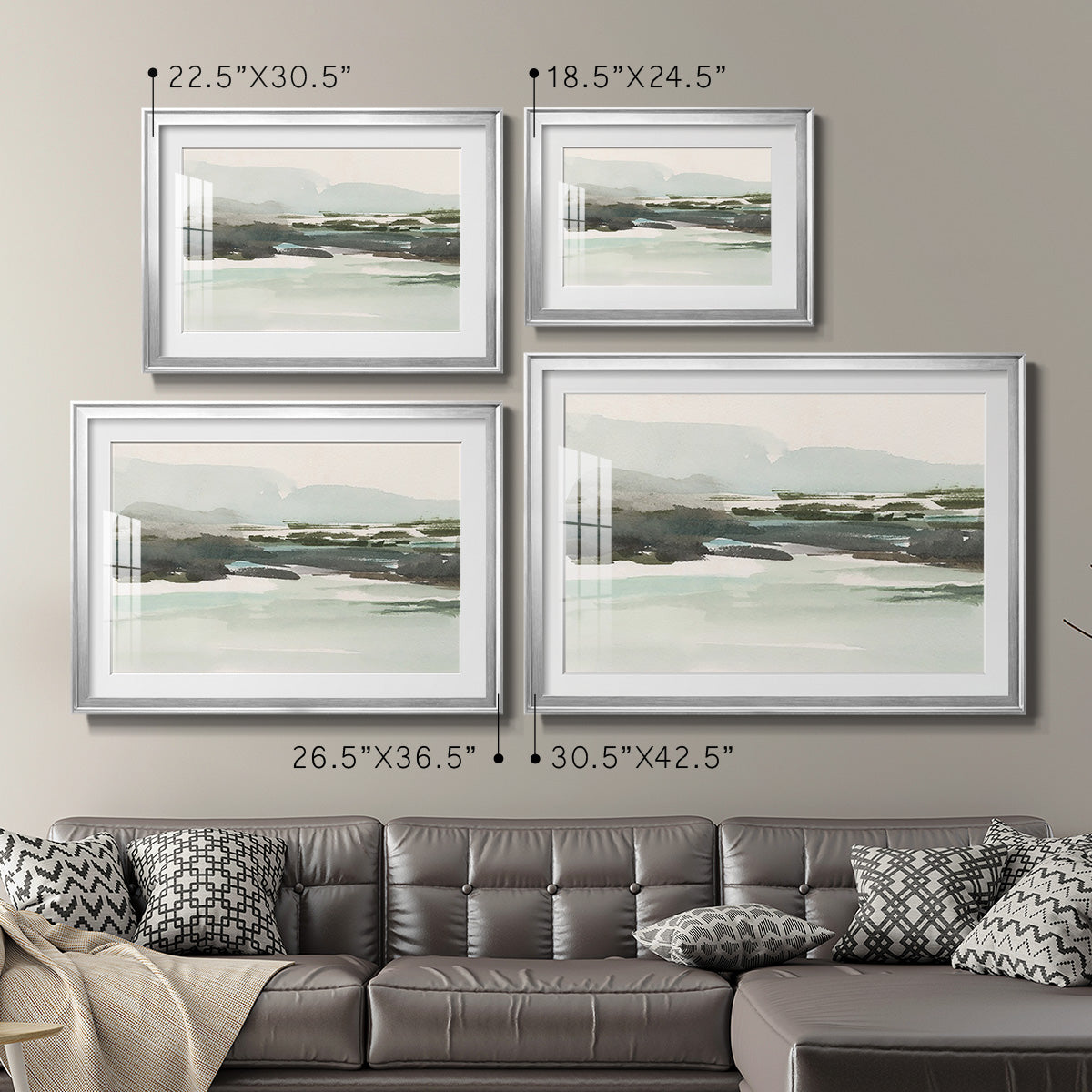 Turquoise Marsh I - Modern Framed Art Print