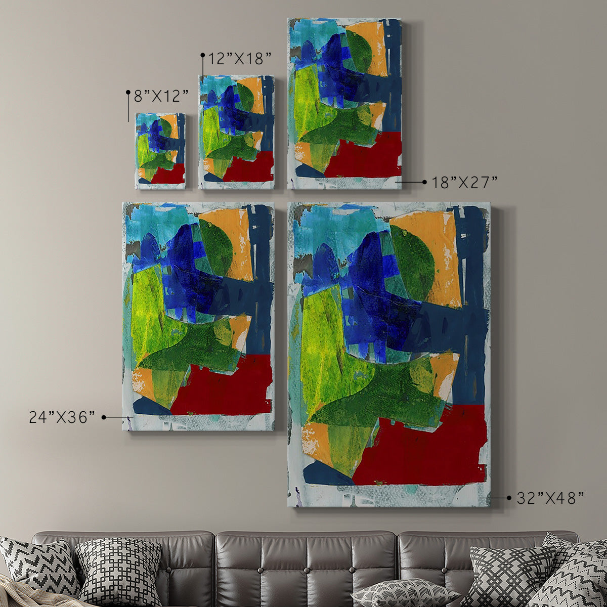 Brights Strokes II - Canvas Art Print