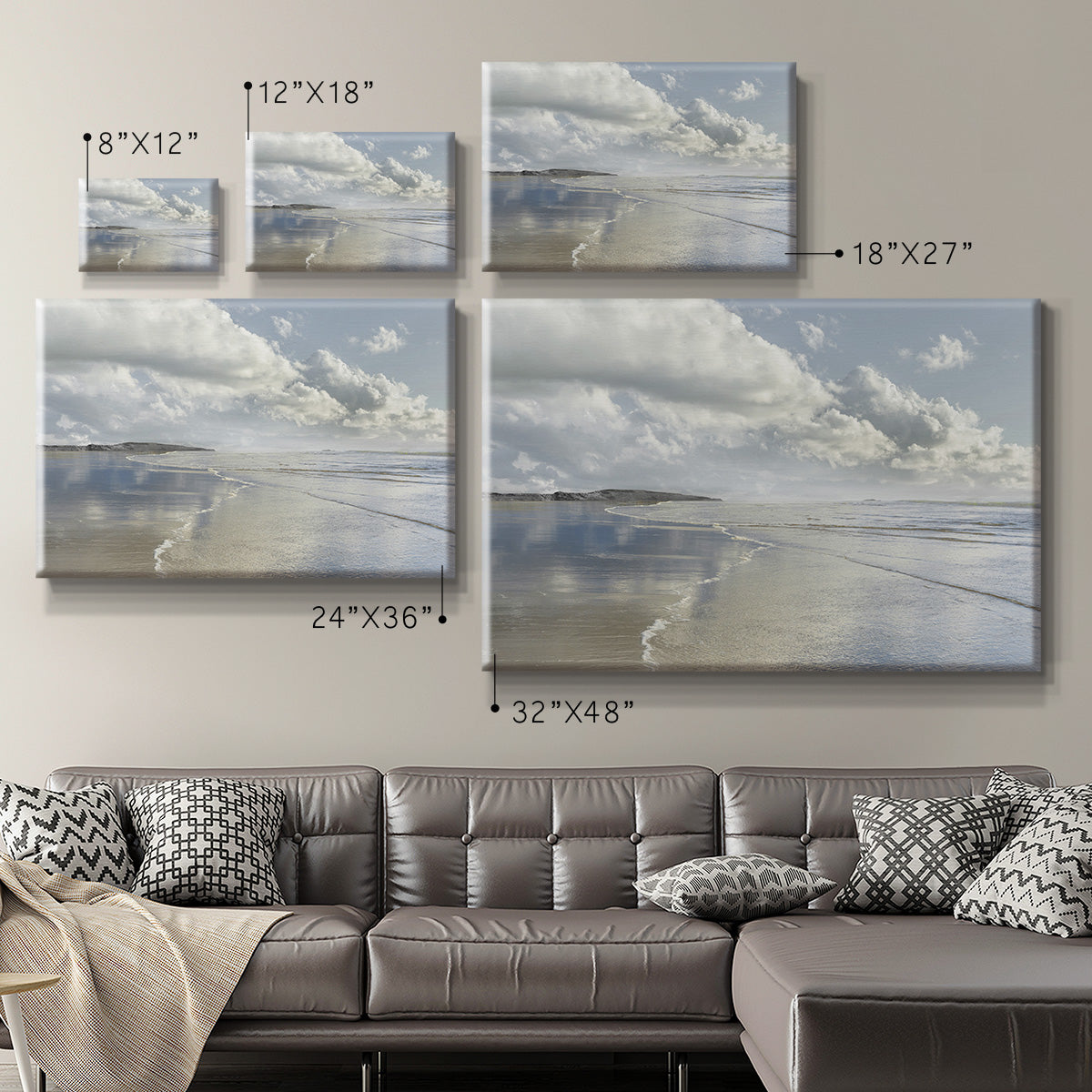 Infinity Beach Premium Gallery Wrapped Canvas - Ready to Hang