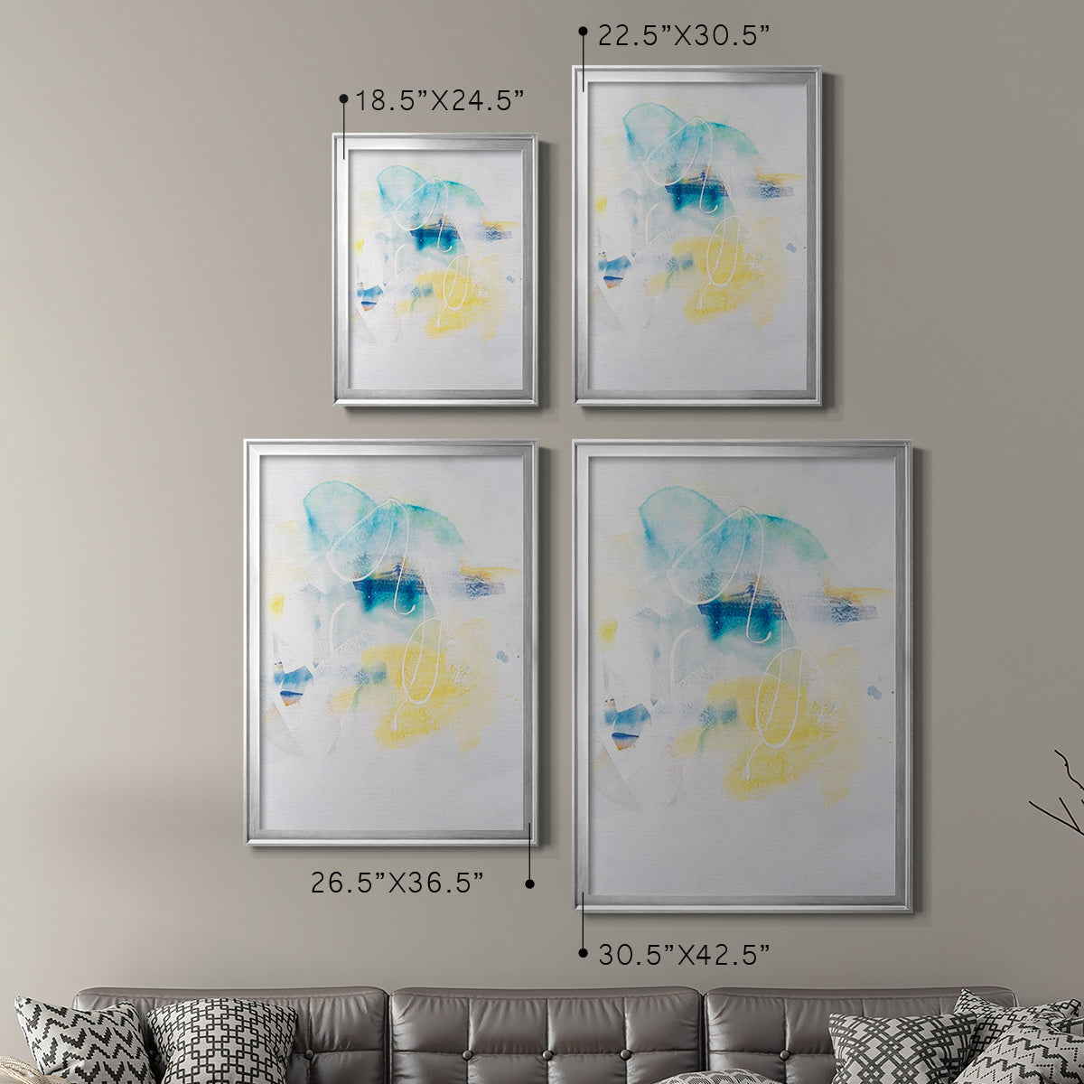 Spacial II - Modern Framed Canvas Print