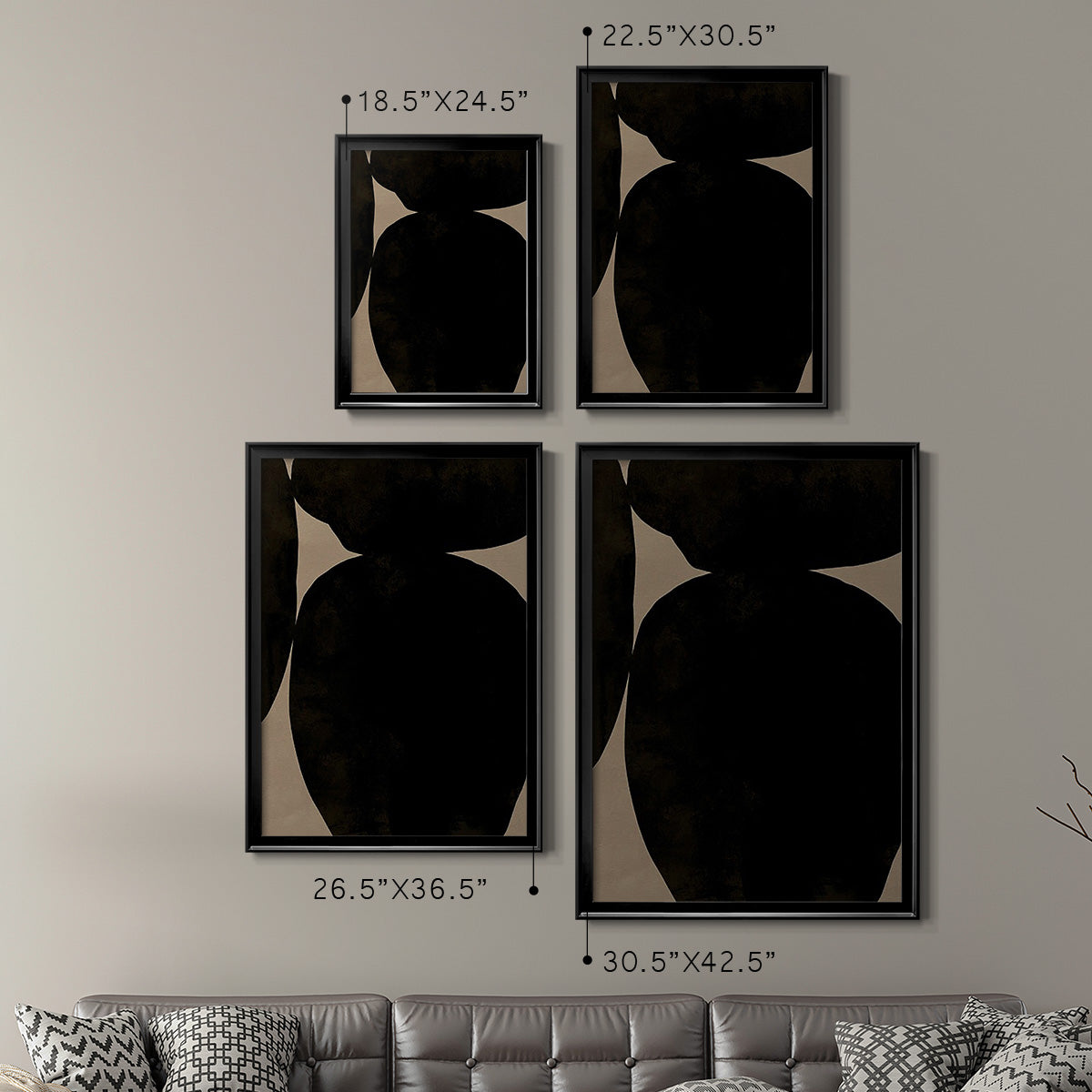 Heirloom Orbs II - Modern Framed Canvas Print