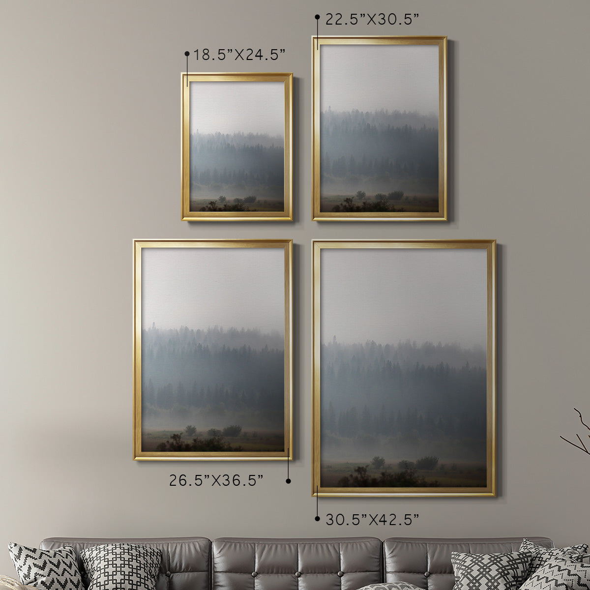 Morning Glow I - Modern Framed Canvas Print