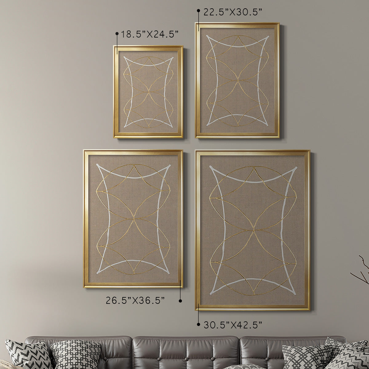 Hyperbola I - Modern Framed Canvas Print
