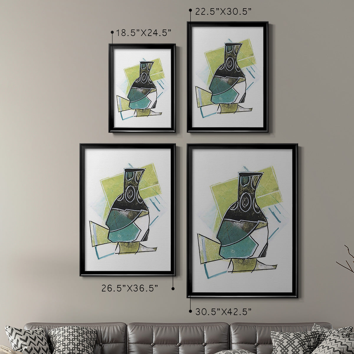 Jubilee Jugs II - Modern Framed Canvas Print