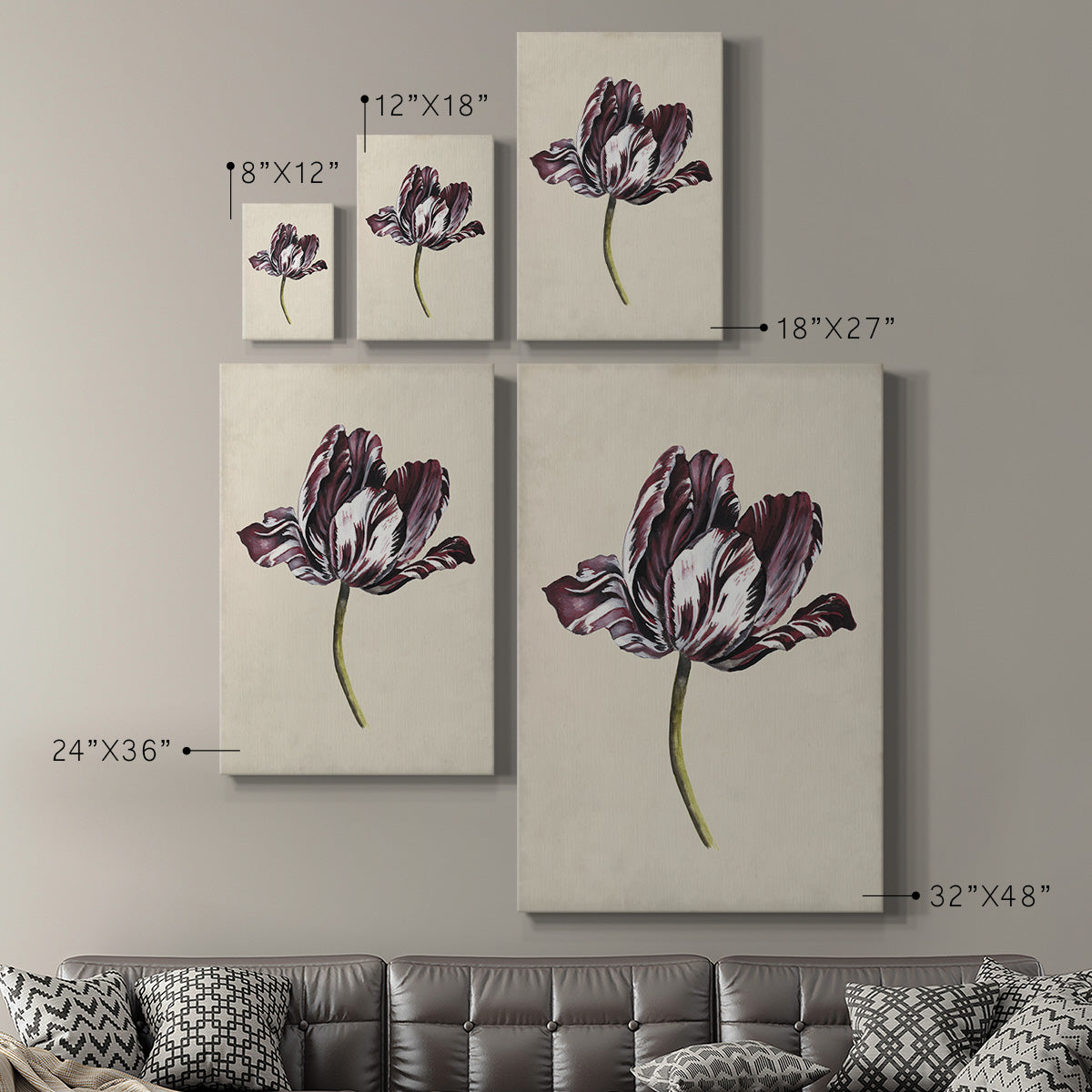 Antique Tulip Study I Premium Gallery Wrapped Canvas - Ready to Hang