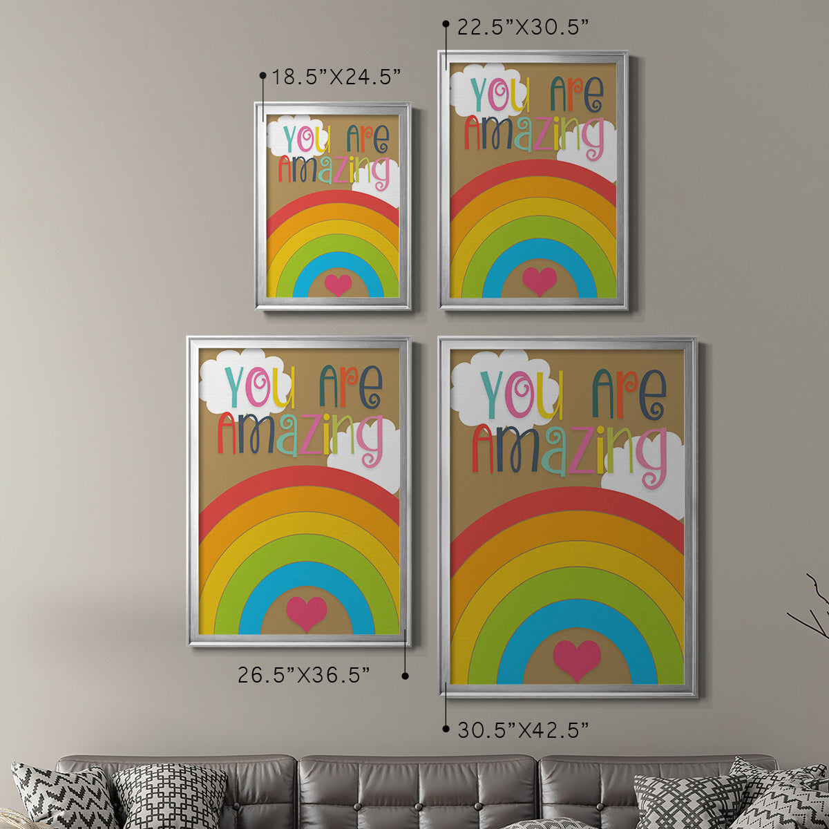 You Are Amazing - Modern Framed Canvas Print