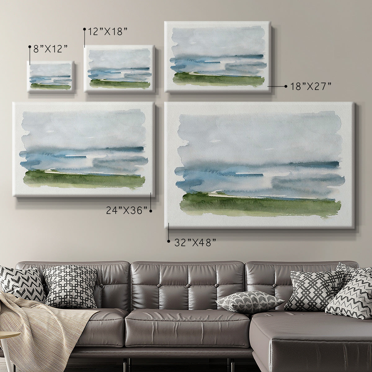 Coastline Splash II Premium Gallery Wrapped Canvas - Ready to Hang