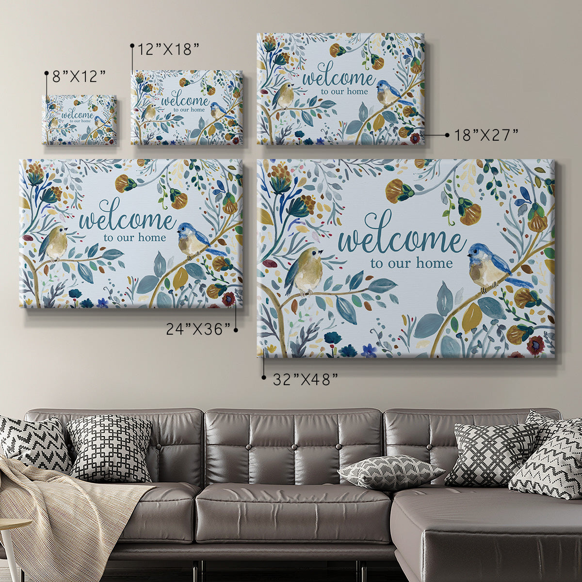 Welcome to Our Home Premium Gallery Wrapped Canvas - Ready to Hang