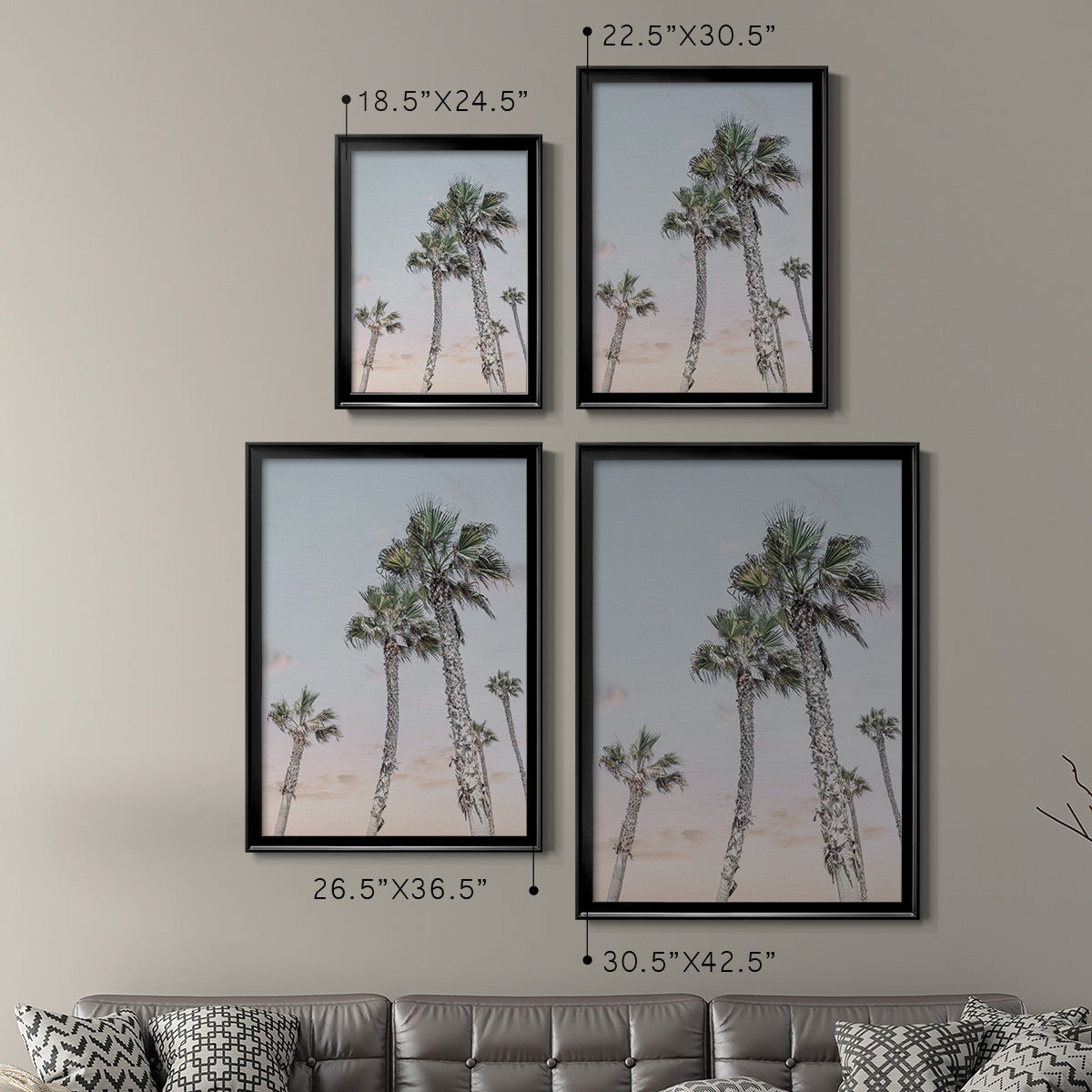 Palms Up - Modern Framed Canvas Print