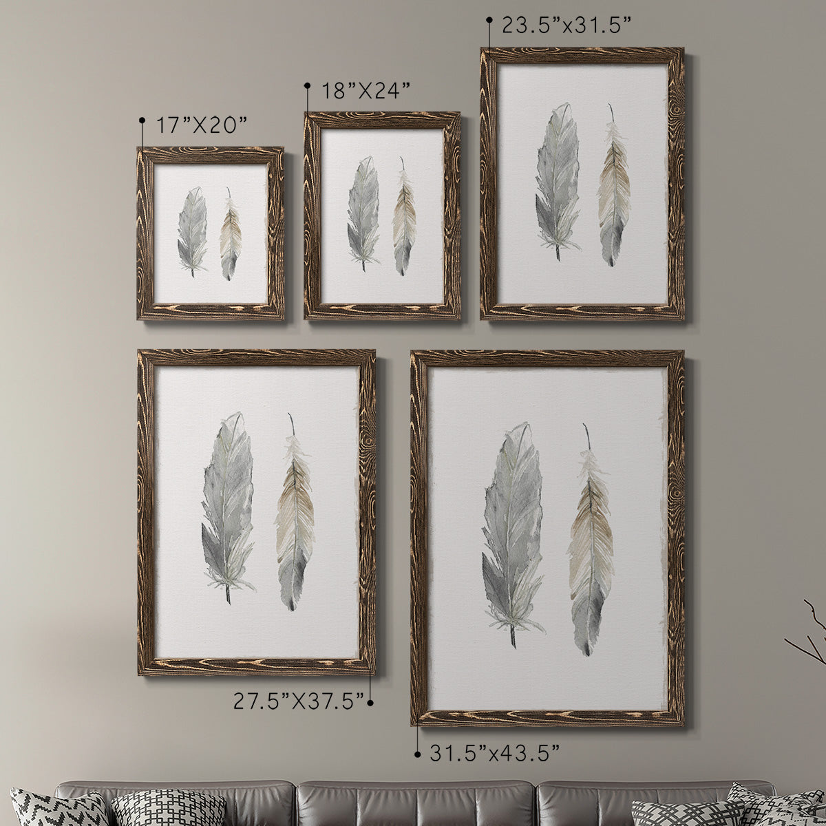 Flight of Fancy I - Premium Framed Canvas 2 Piece Set - Ready to Hang