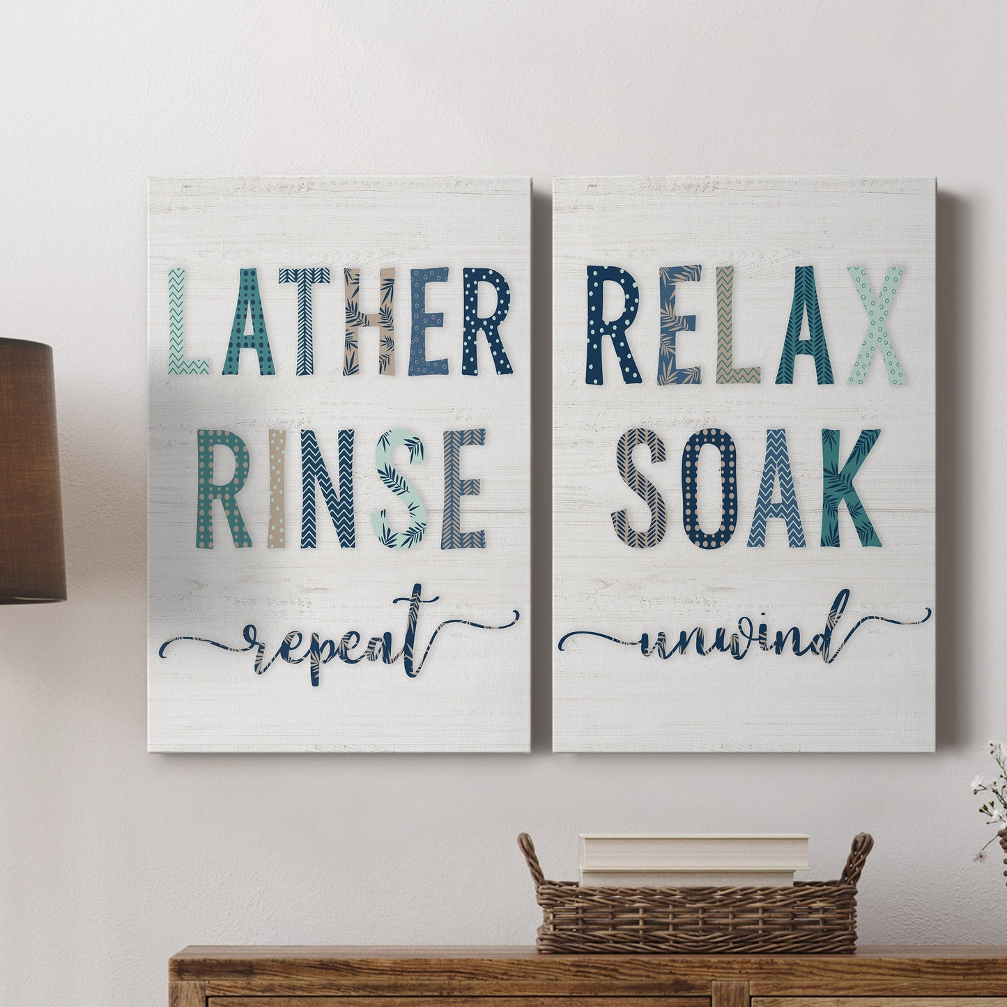 Lather Rinse Repeat Premium Gallery Wrapped Canvas - Ready to Hang