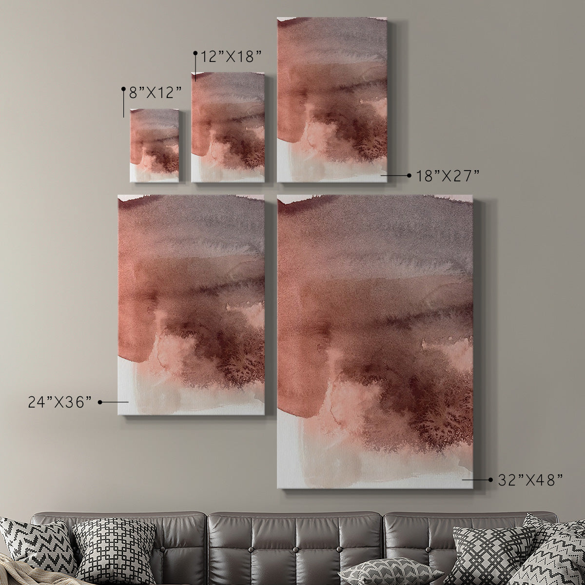 Red Ochre Abstract II - Canvas Art Print