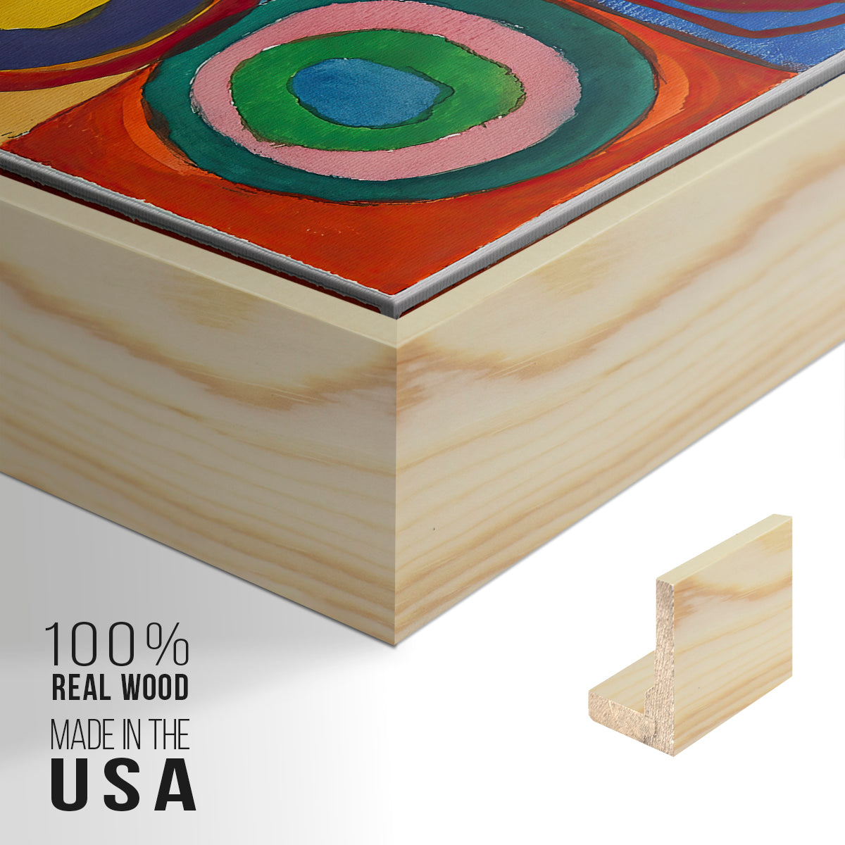 Color Study: Squares with Concentric Circles, 1913 - Floater Framed Canvas Print