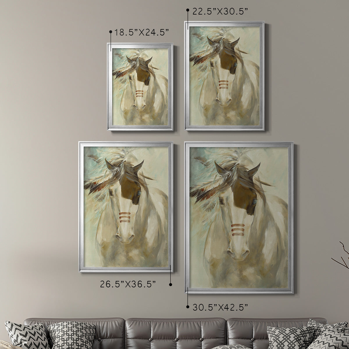 Warrior - Modern Framed Canvas Print