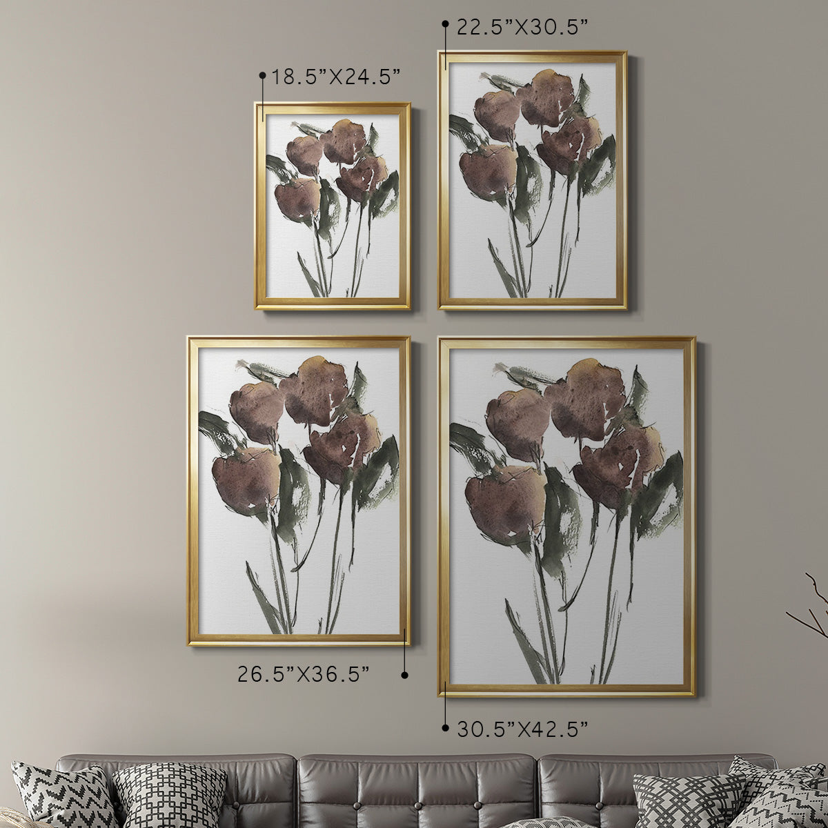Growing Wild II - Modern Framed Canvas Print