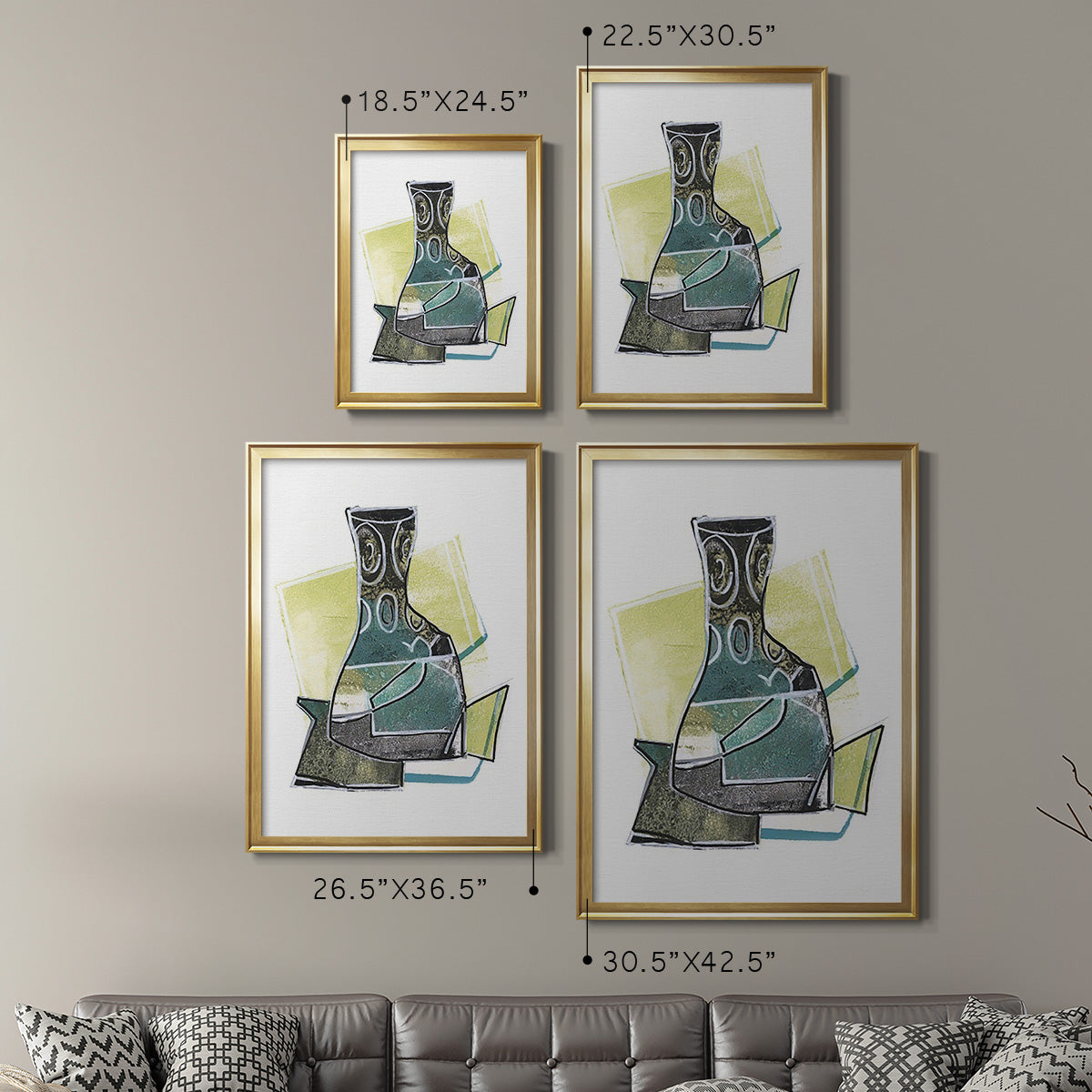 Jubilee Jugs I - Modern Framed Canvas Print