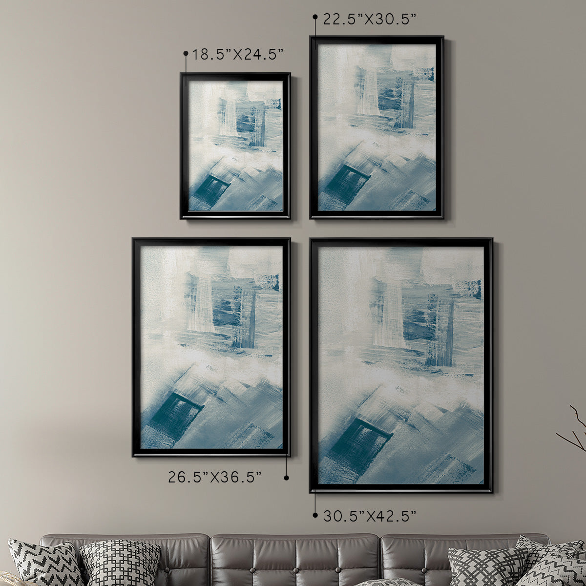 Wind Blown II - Modern Framed Canvas Print