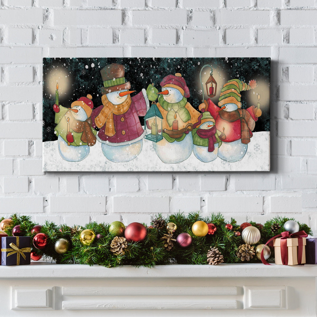 Christmas Lineup Premium Gallery Wrapped Canvas - Ready to Hang