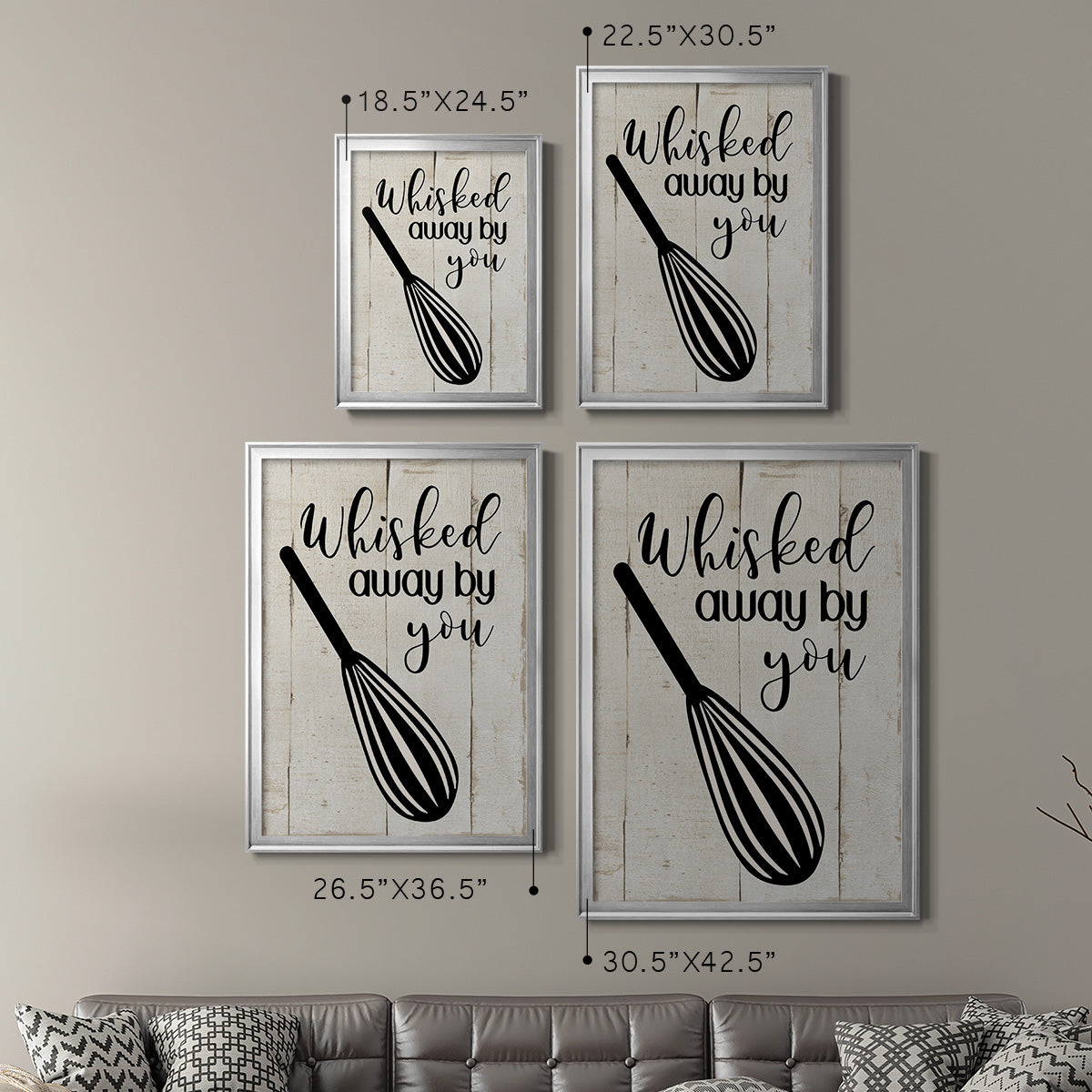 Whisked Away - Modern Framed Canvas Print