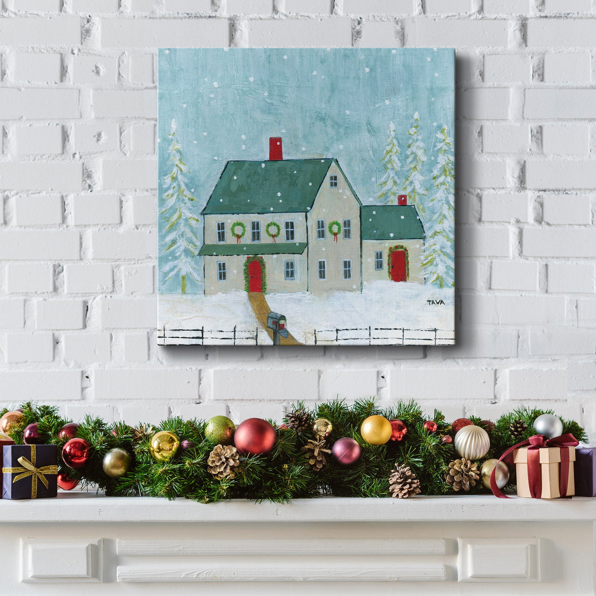 Home For Christmas-Premium Gallery Wrapped Canvas - Ready to Hang