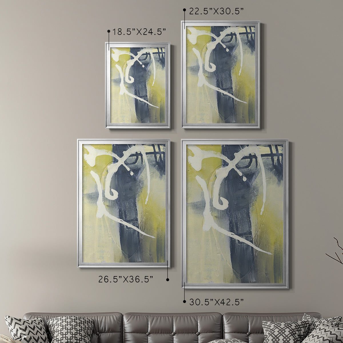 Delightful II - Modern Framed Canvas Print