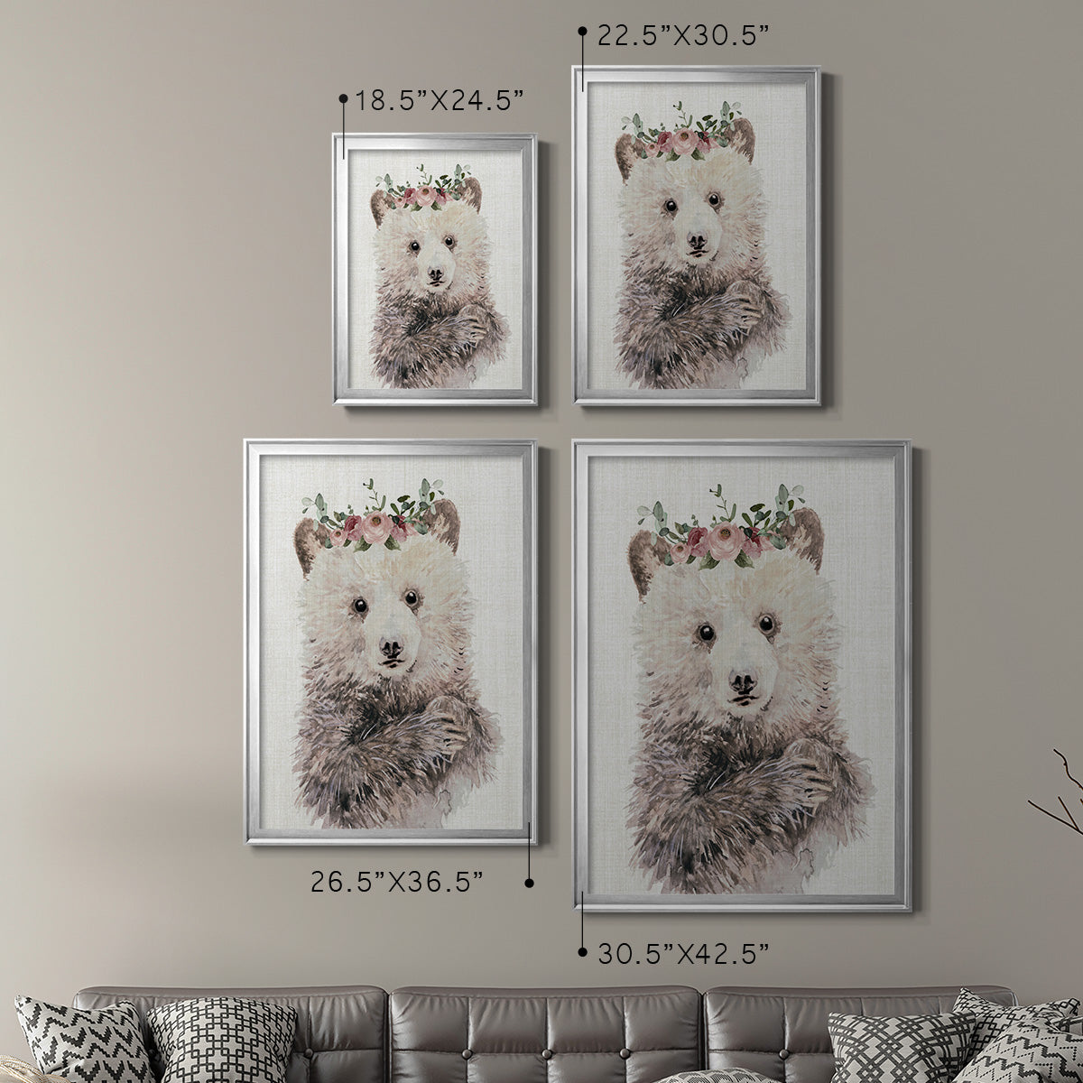 Dressy Cub - Modern Framed Canvas Print