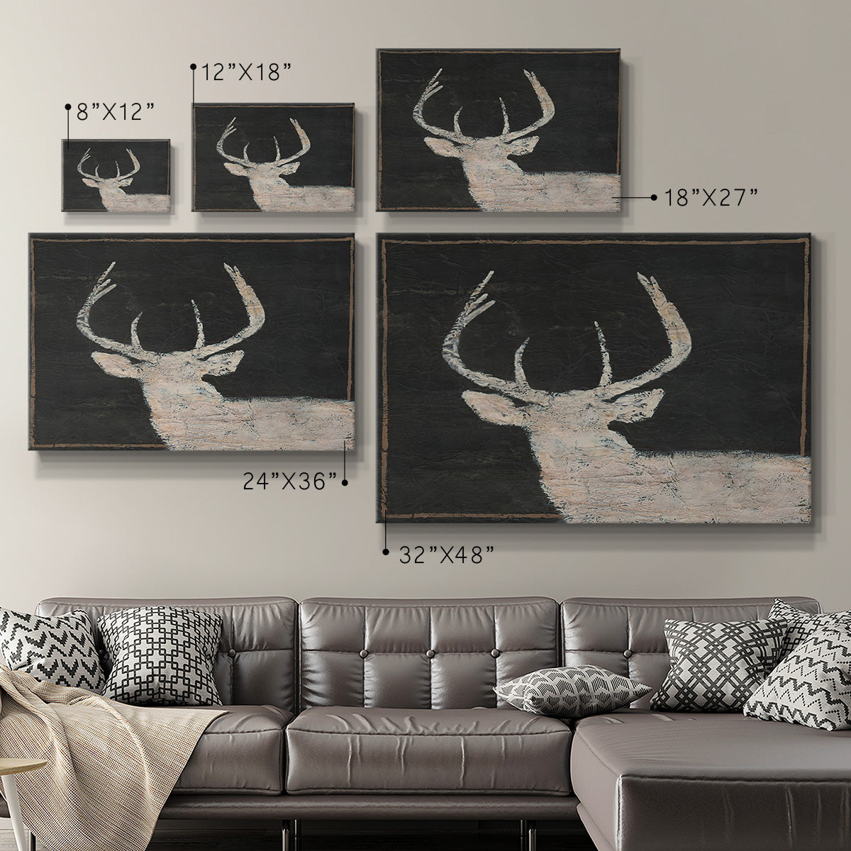 Brow Tine Deer I Premium Gallery Wrapped Canvas - Ready to Hang