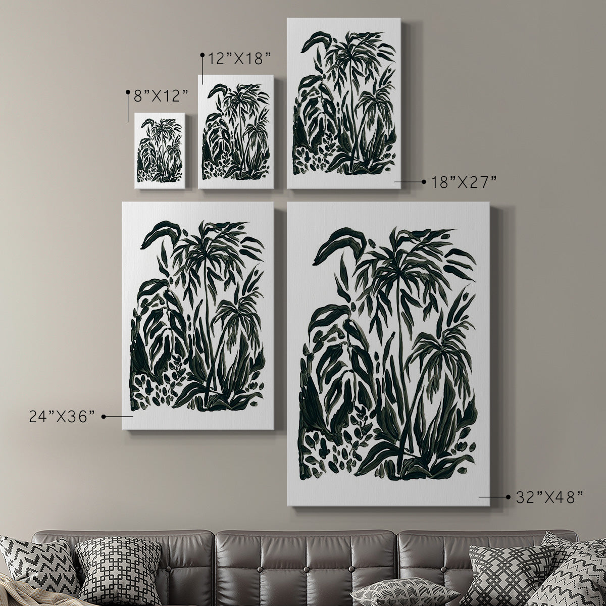 Ink Jungle IV Premium Gallery Wrapped Canvas - Ready to Hang