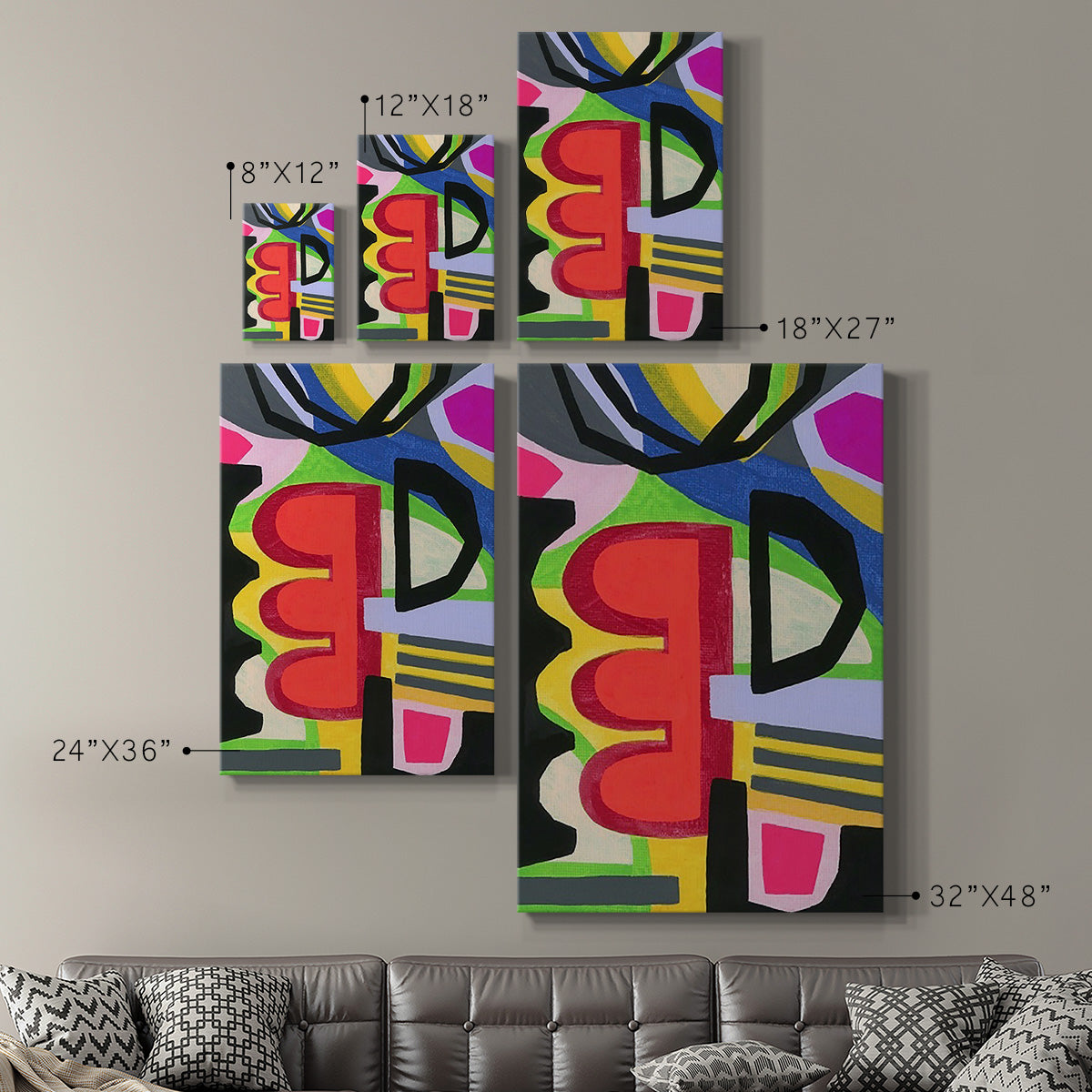 Bold Shape Shift I Premium Gallery Wrapped Canvas - Ready to Hang