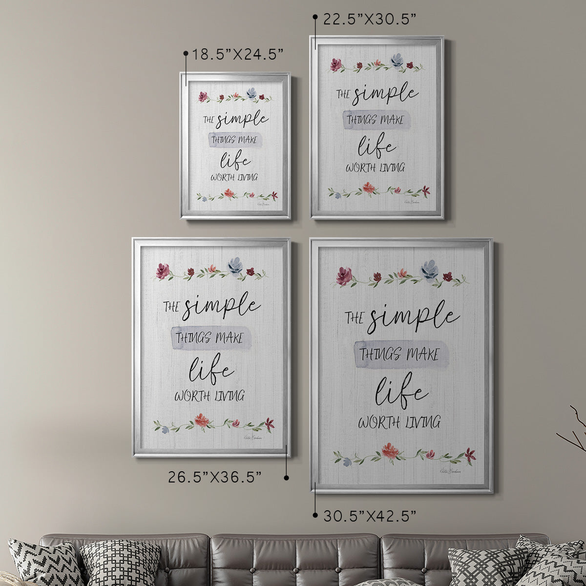 The Simple Things - Modern Framed Canvas Print