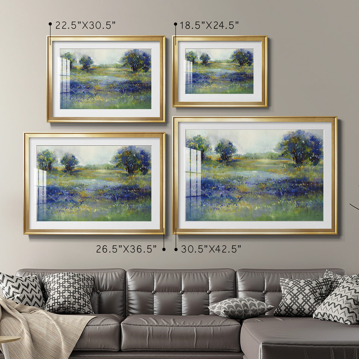 Wildflower View - Modern Framed Art Print