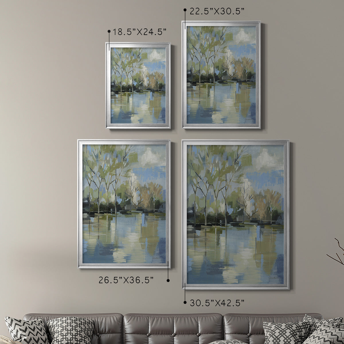 Enchanted Forest II - Modern Framed Canvas Print