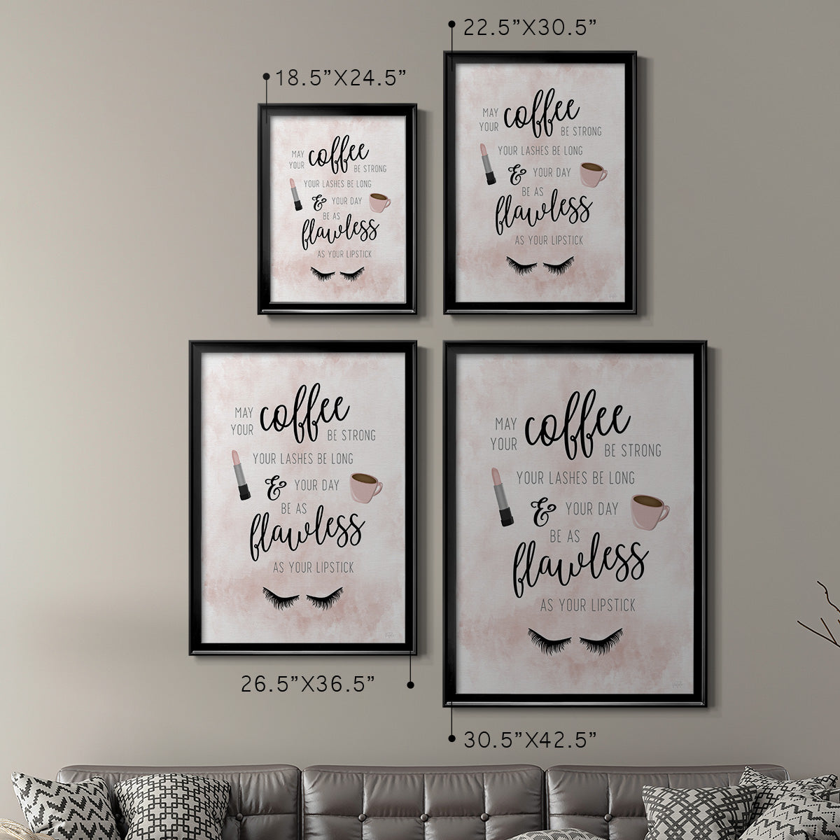 May Your Coffee Be Strong - Modern Framed Canvas Print