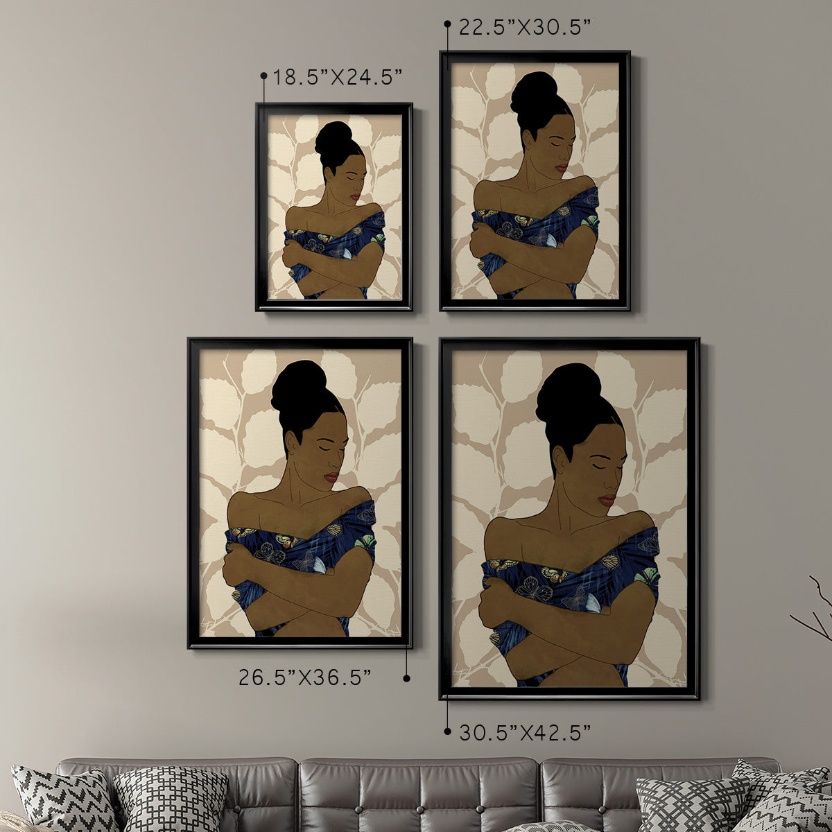 Ethnic Beauty II - Modern Framed Canvas Print