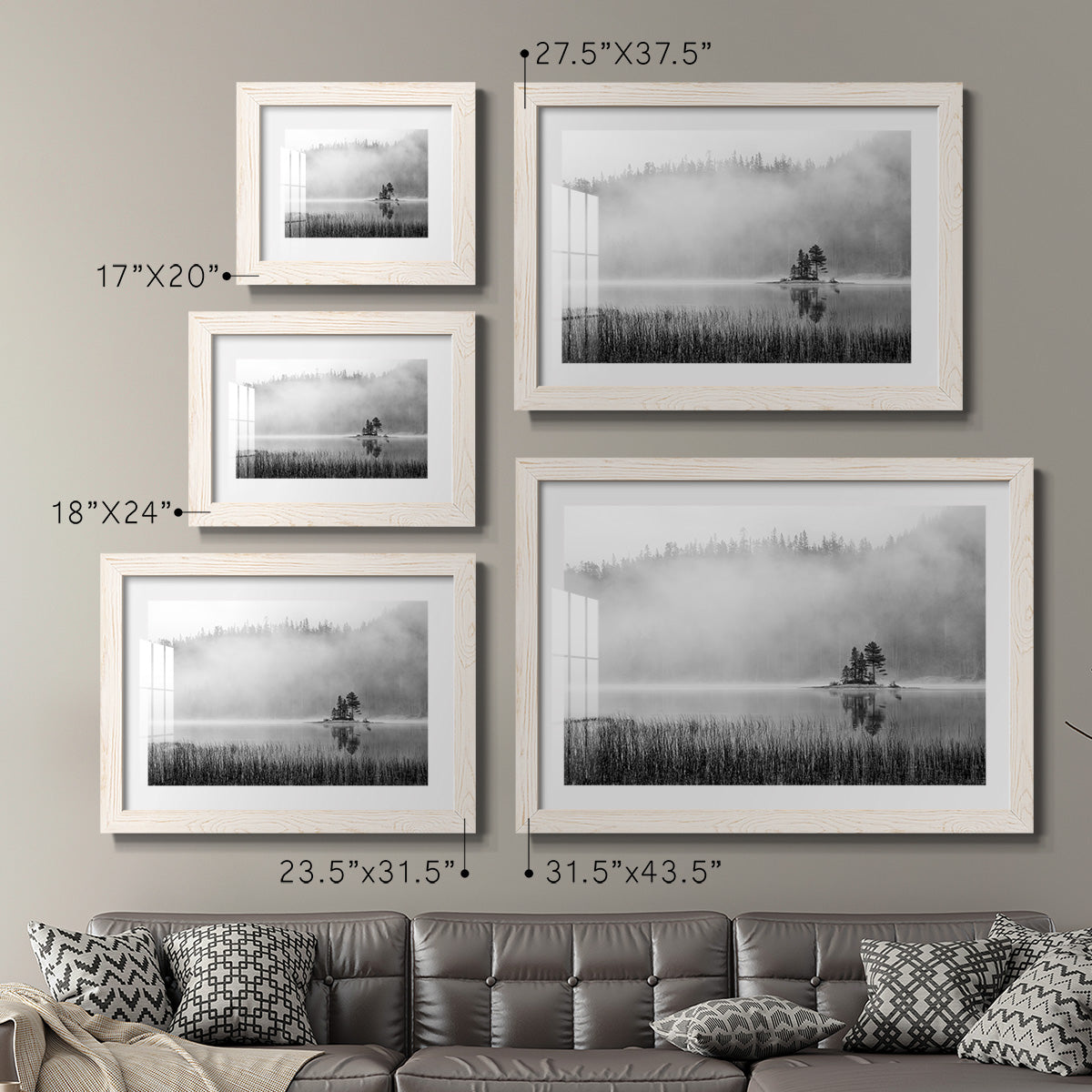 Island Fog - Barnwood Framed Art Print