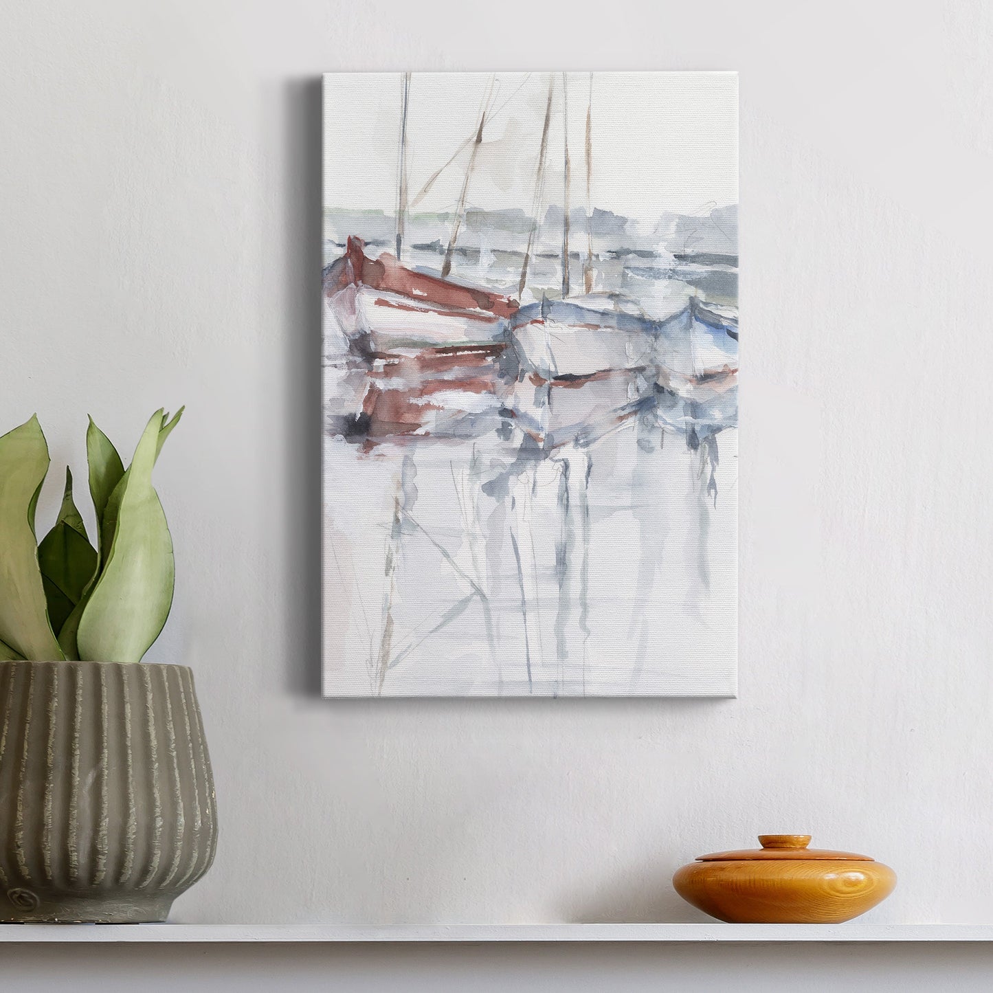 Watercolor Harbor Study II Premium Gallery Wrapped Canvas - Ready to Hang