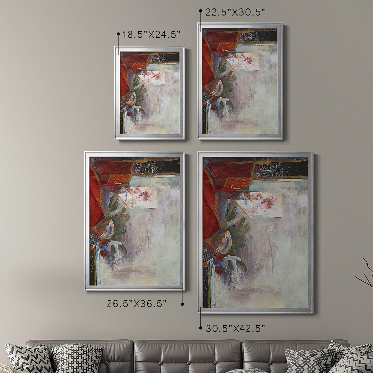 City Life III - Modern Framed Canvas Print