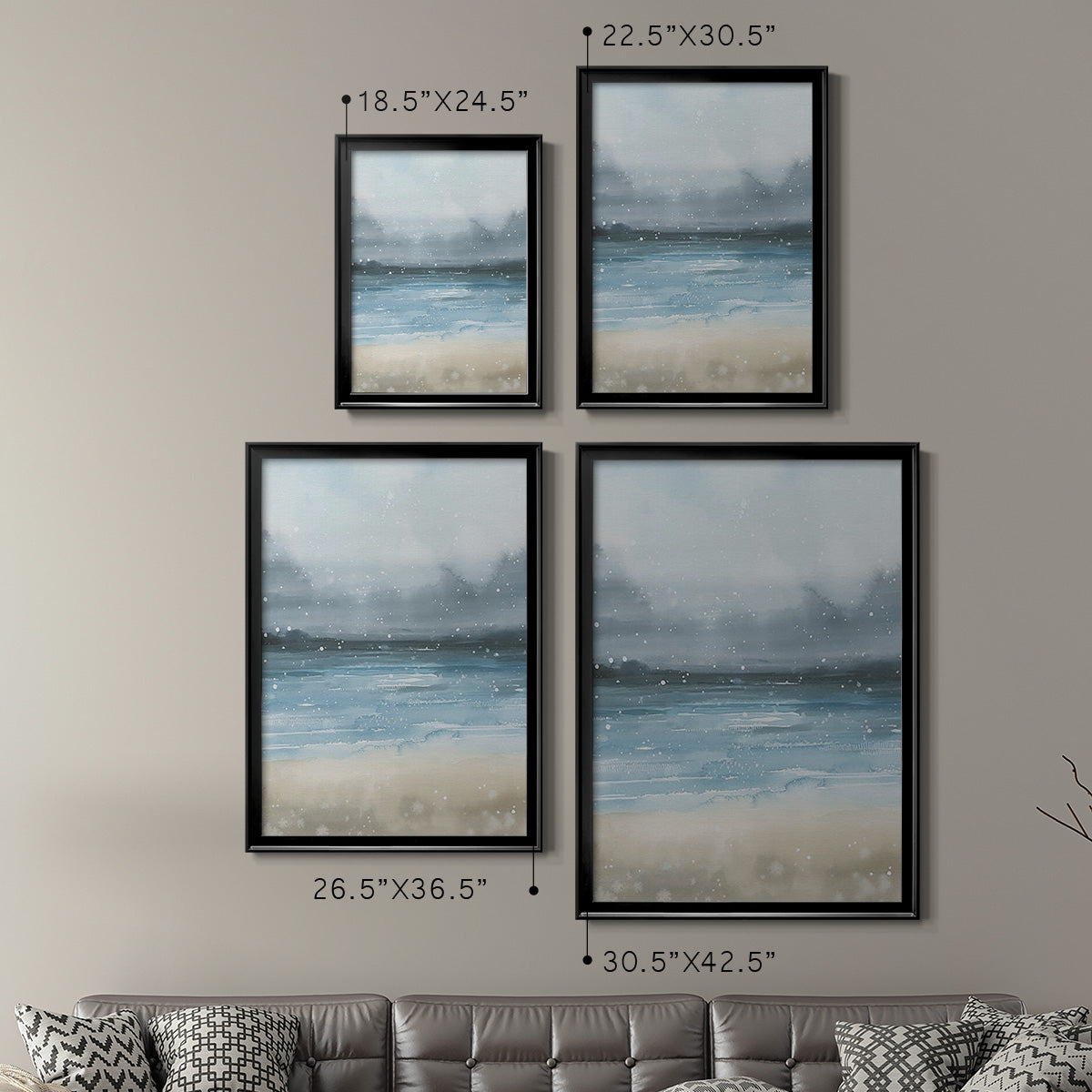 Stars and the Sea I - Modern Framed Canvas Print