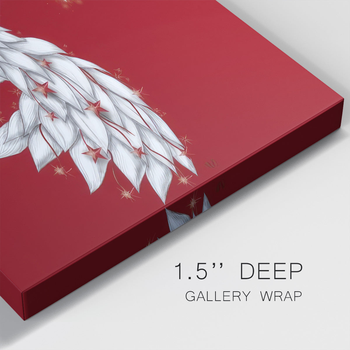 White Deer and Hanging Stars - Gallery Wrapped Canvas