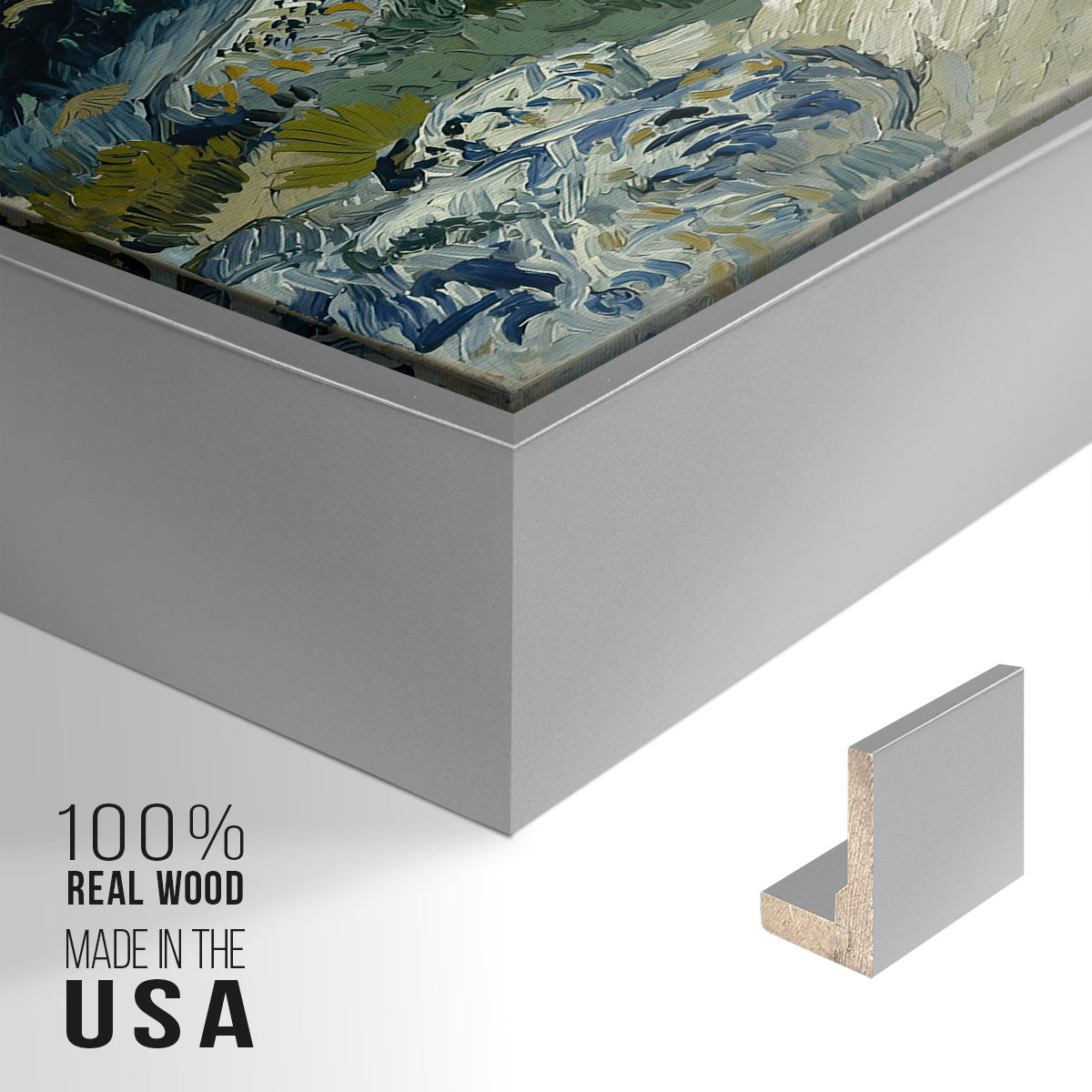 The Rocks, 1888 - Floater Framed Canvas Print