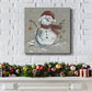 Linen Snowman I-Premium Gallery Wrapped Canvas - Ready to Hang