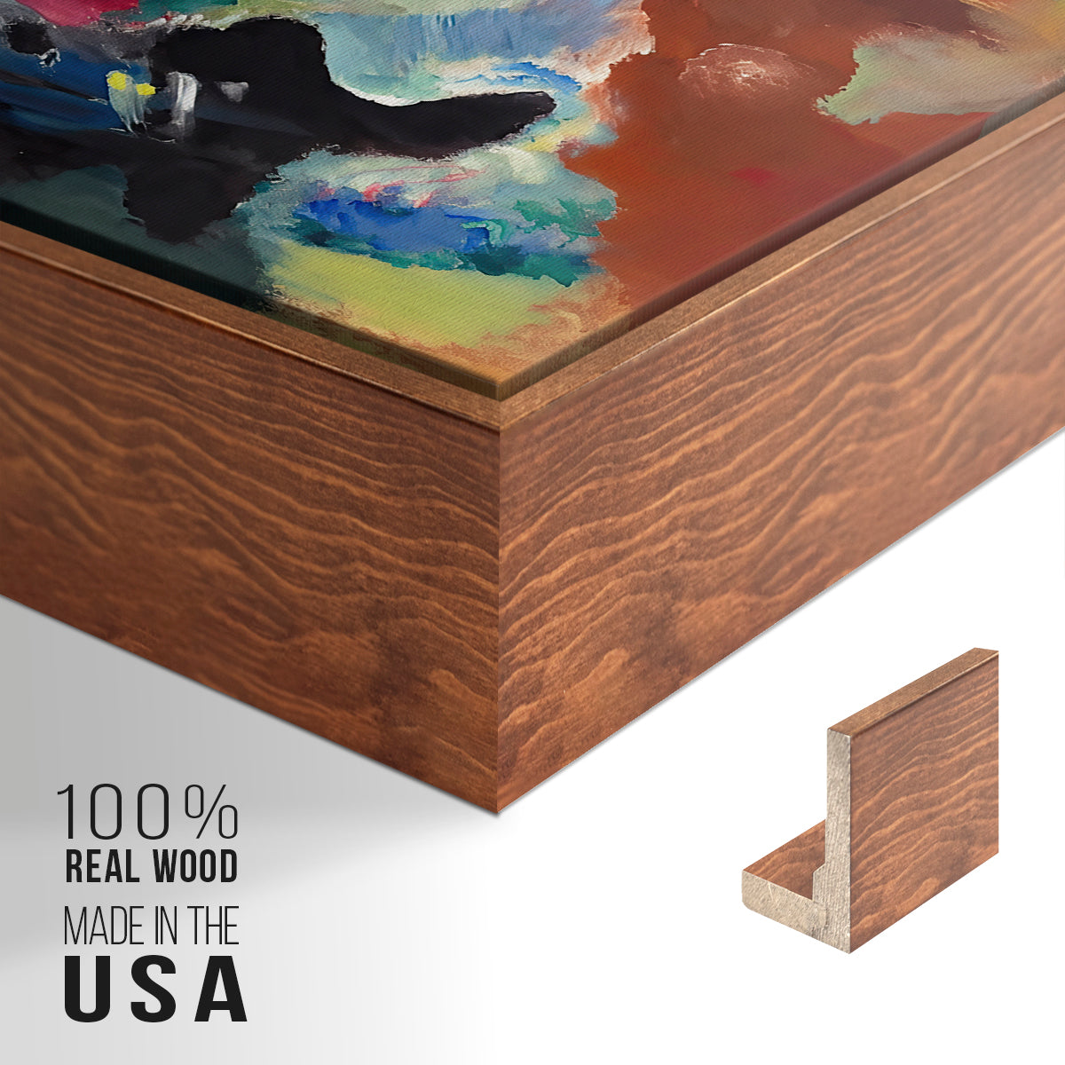 Improvisation. Deluge, 1913 - Floater Framed Canvas Print