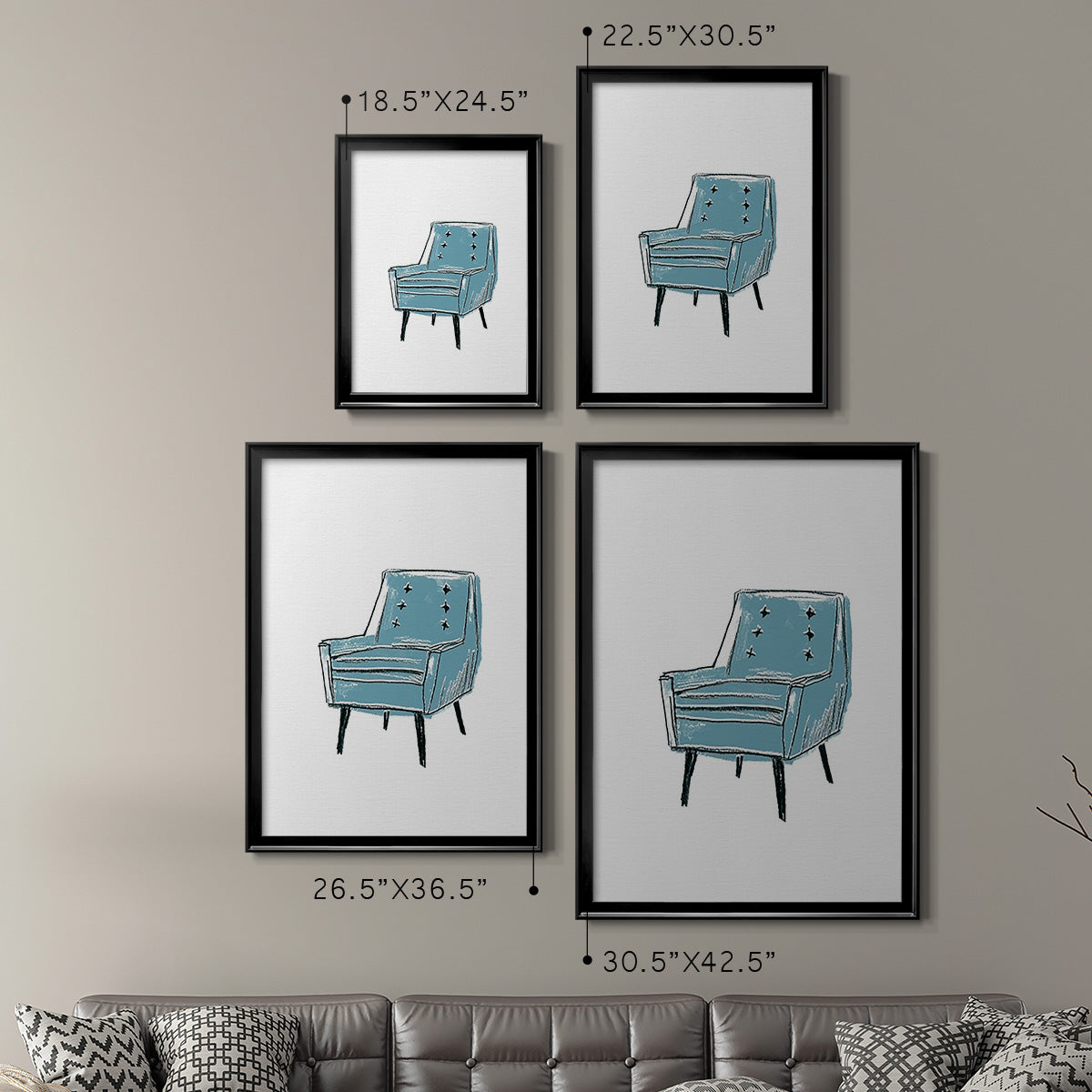 Take a Seat X - Modern Framed Canvas Print
