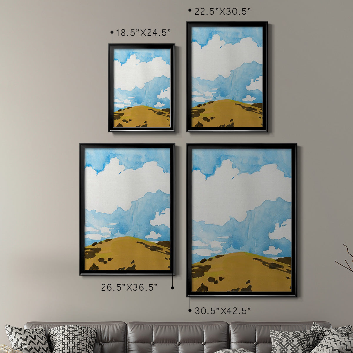 Summer Knoll I - Modern Framed Canvas Print